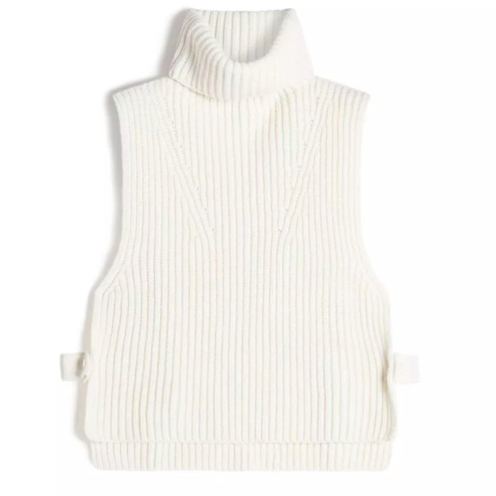 NWT Le Mont St Michel Stenla Sleeveless Sweater in Off-White